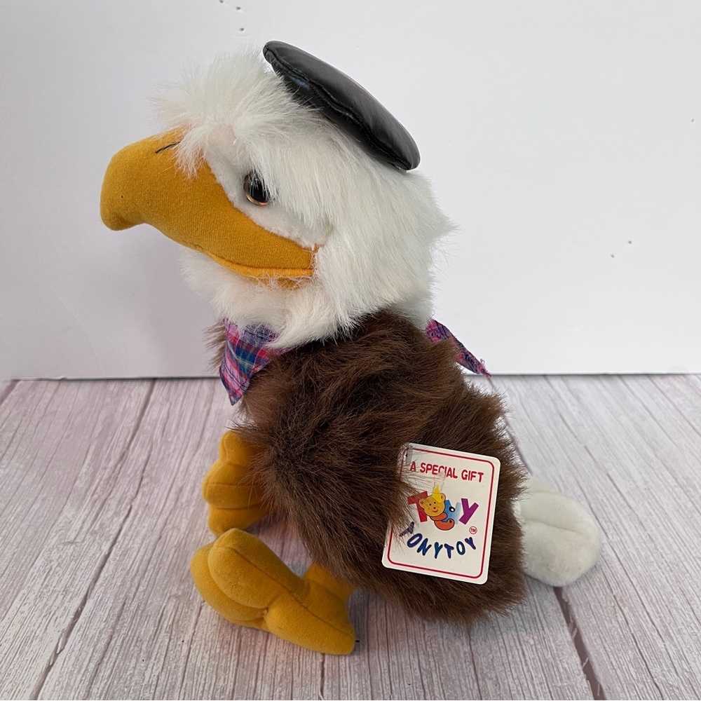 Harley Davidson Plush Stuffy Bald Eagle TonyToy Tags Vtg Bird Toy Like New Soft
